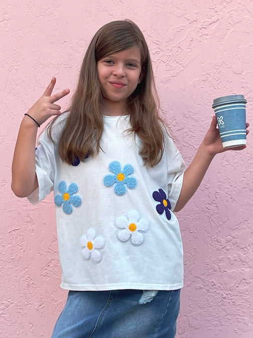 Short Sleeve T-Shirt With Flowers