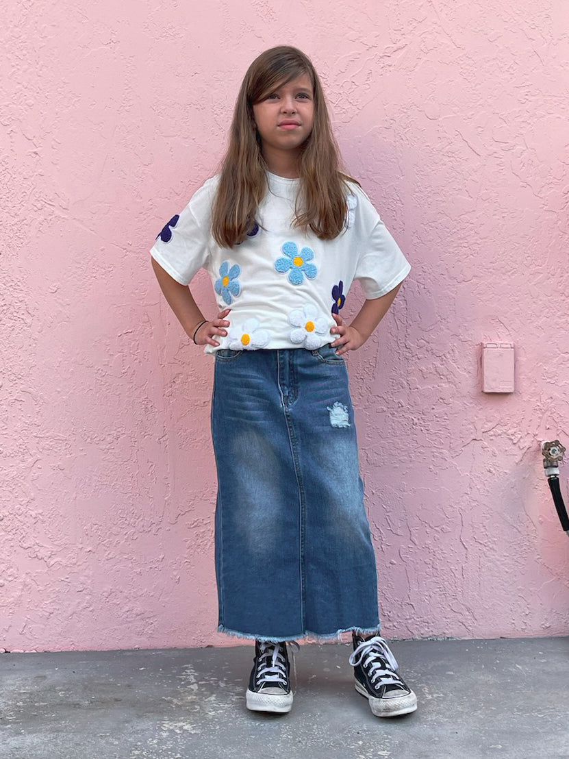 Midi Denim Skirt