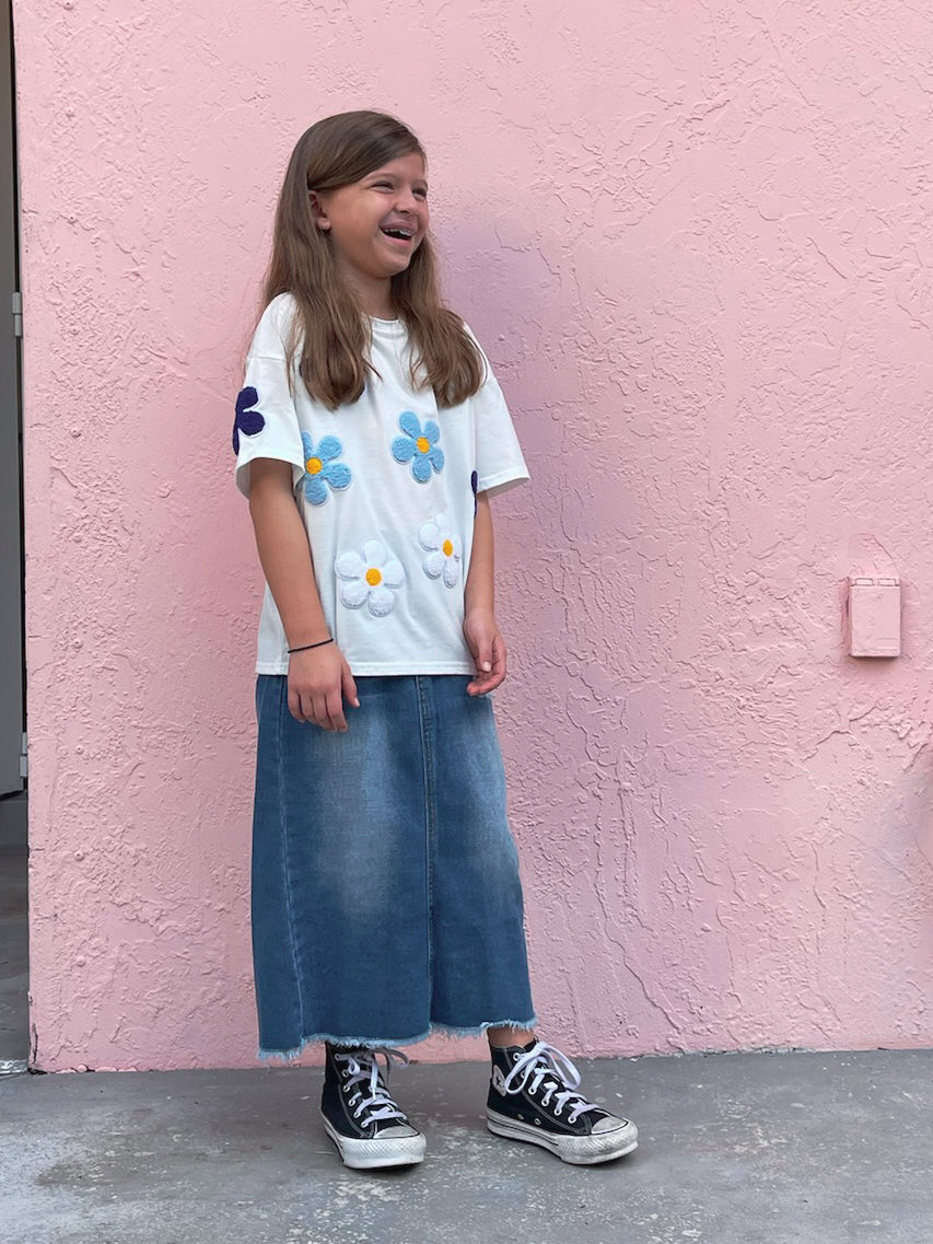 Short Sleeve T-Shirt With Flowers