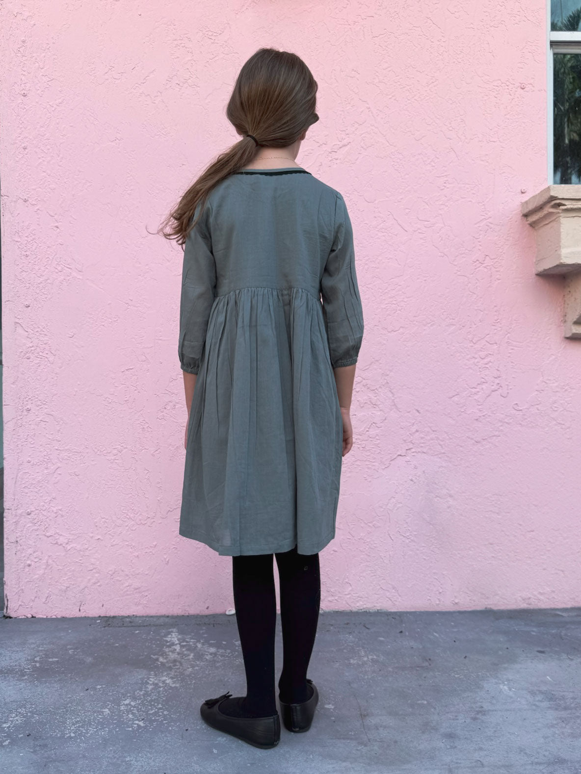 Grey Lace Detail Dress