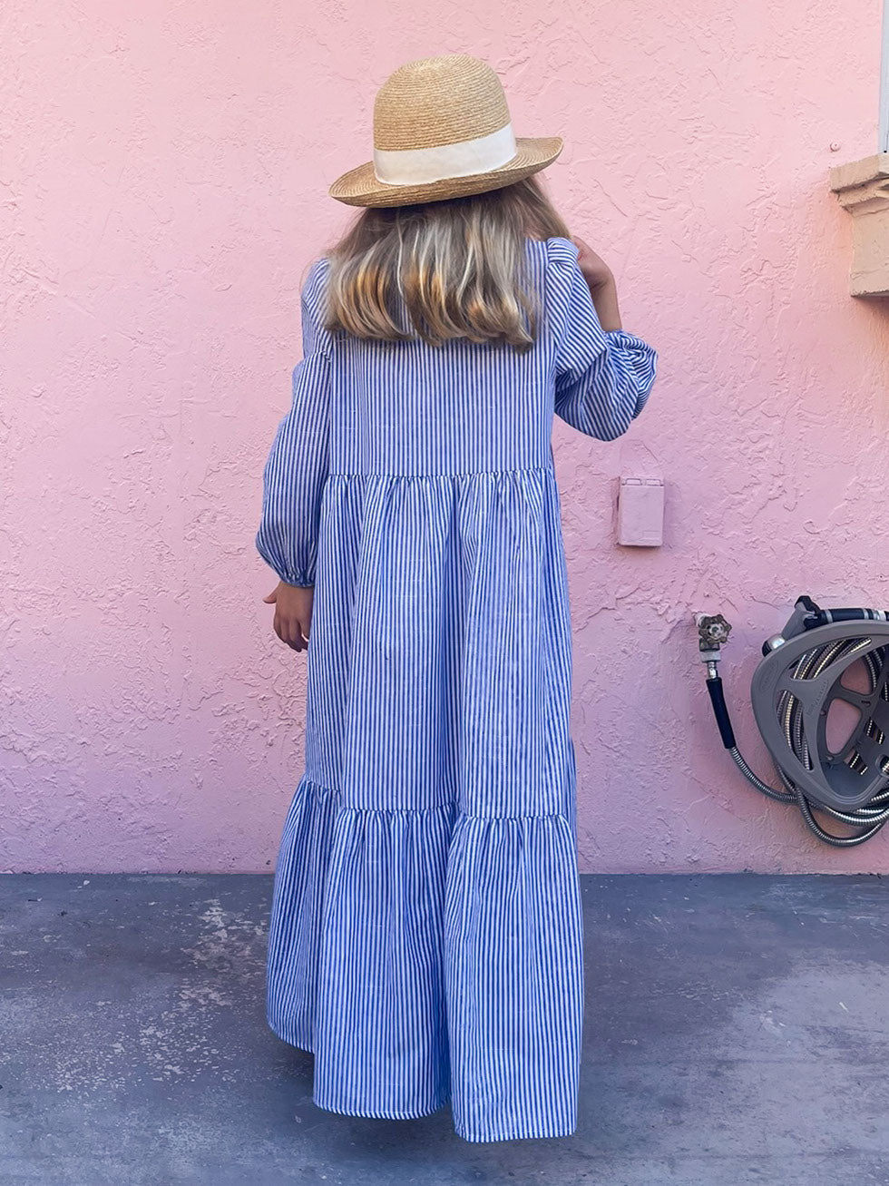 Striped long sleeve dress