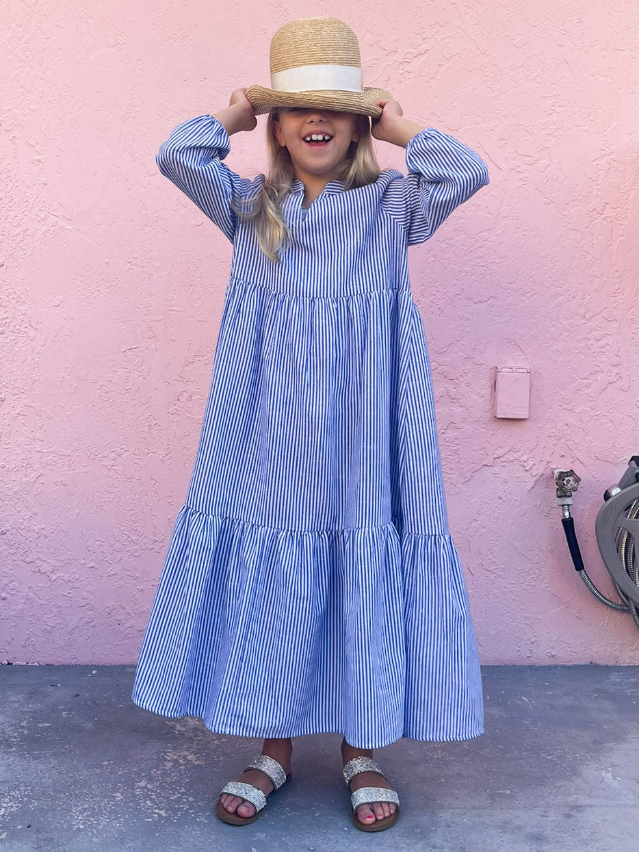 Striped long sleeve dress