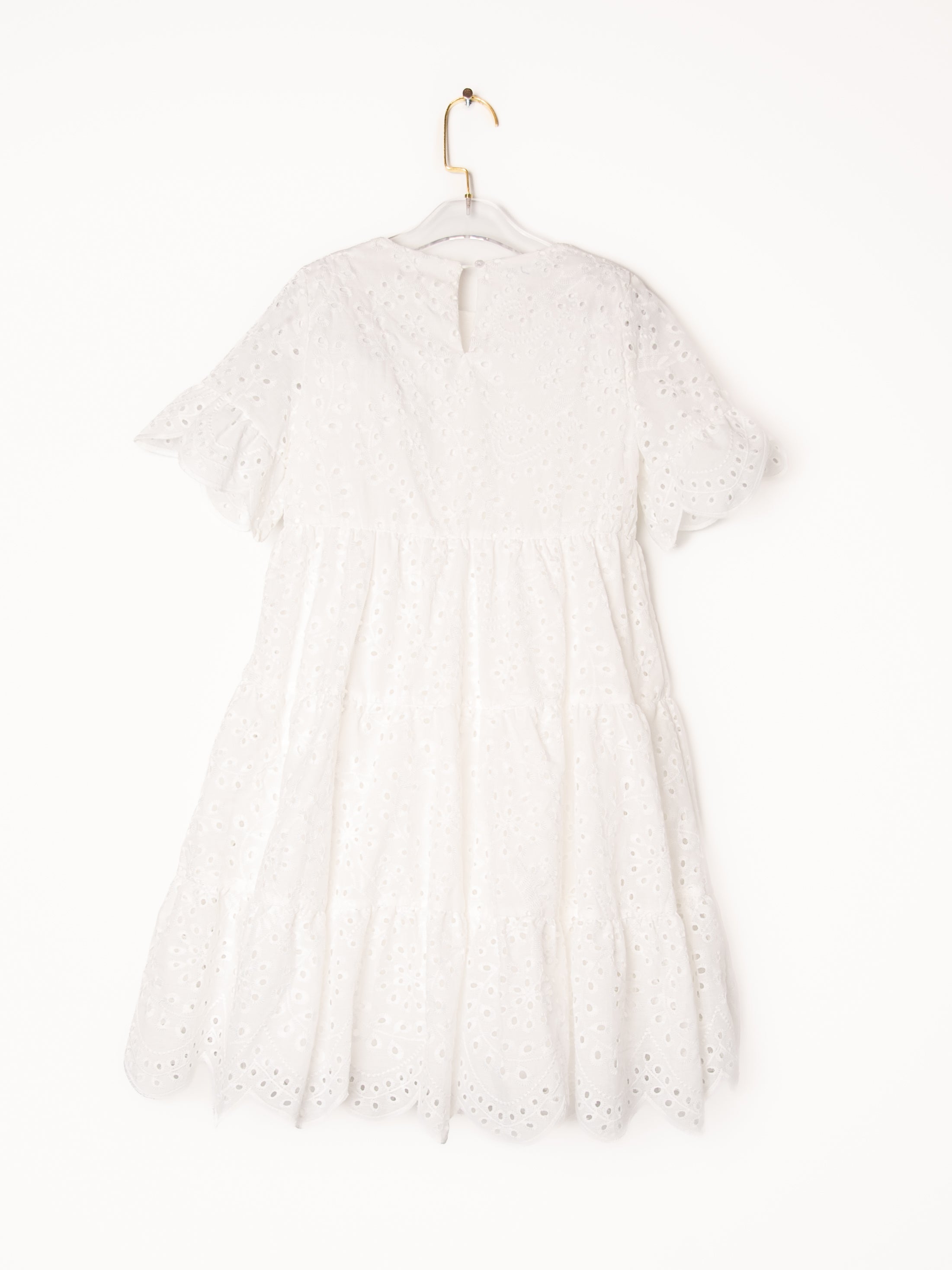 Eyelet White Dress