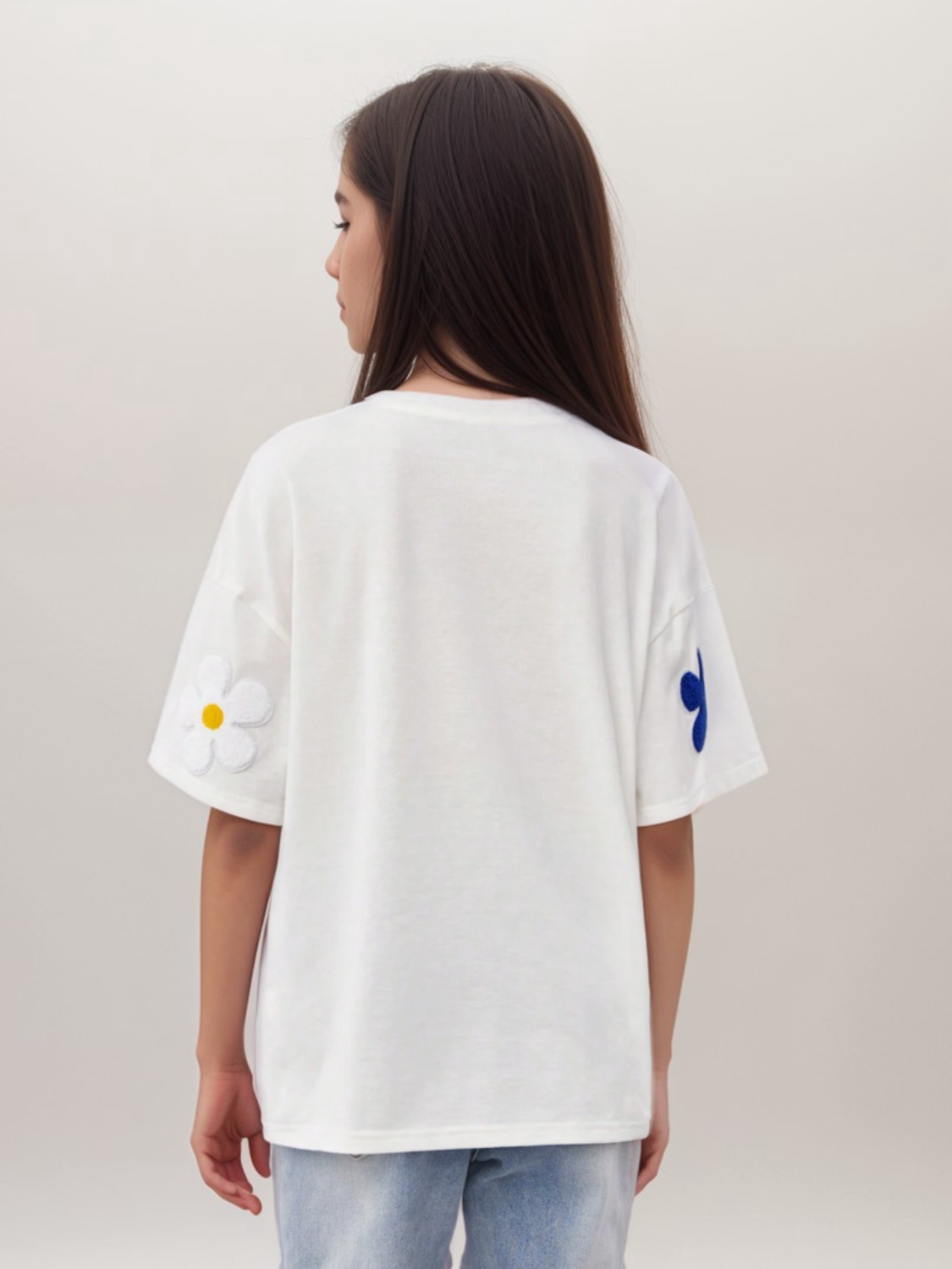 Short Sleeve T-Shirt With Flowers