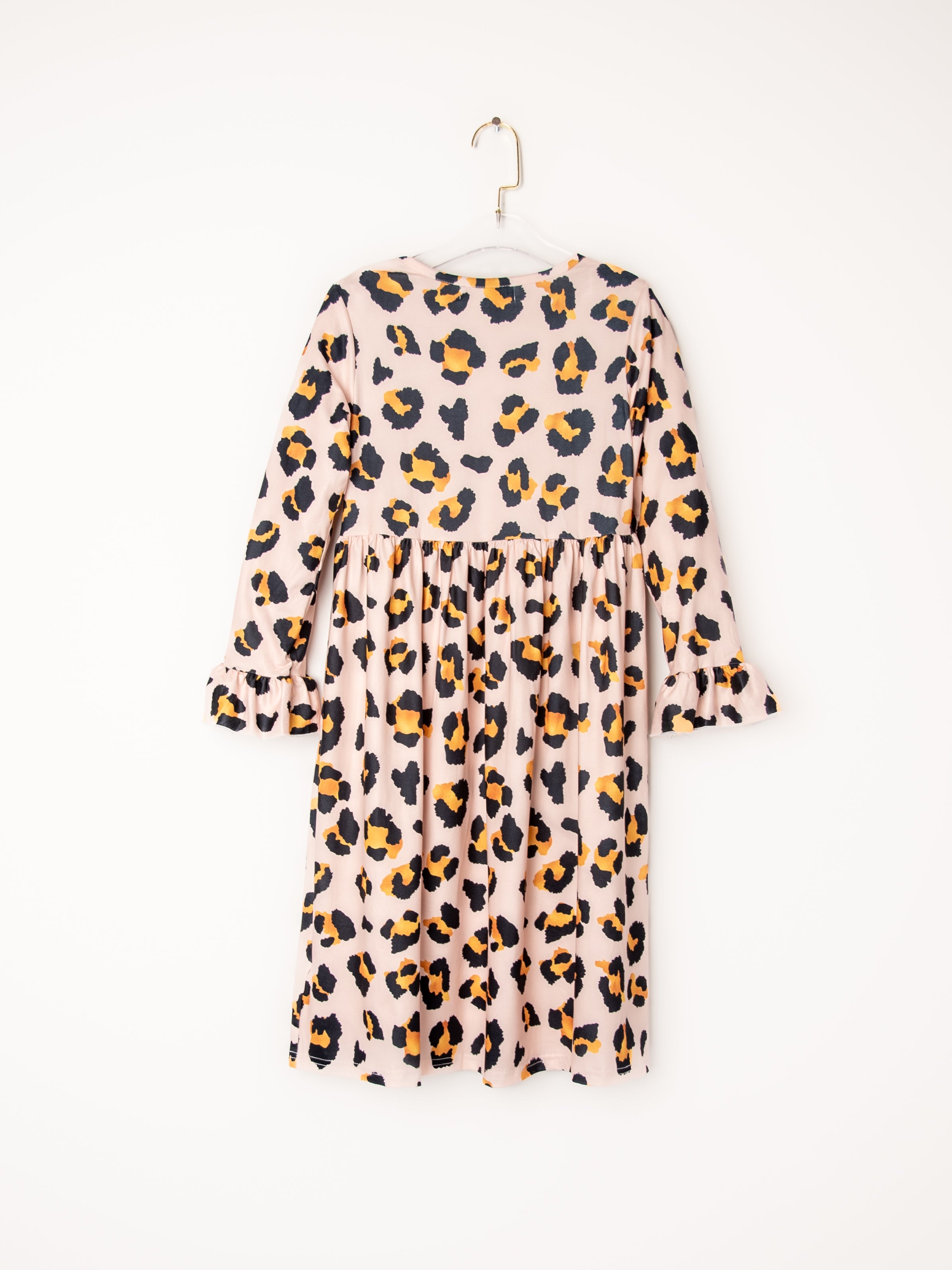 Pink Leopard Print Twirl Dress